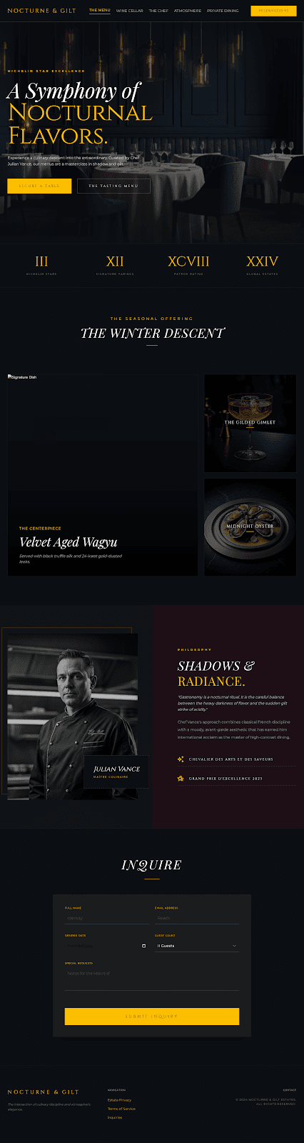 Atlas Dining template preview