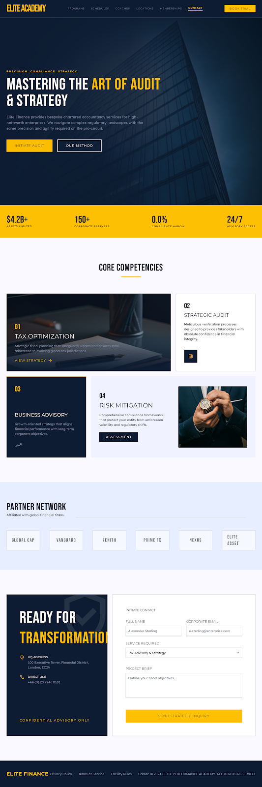 Atlas Finance template preview