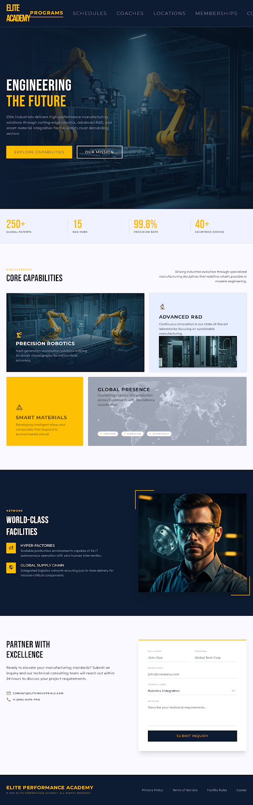 Atlas Industrials template preview