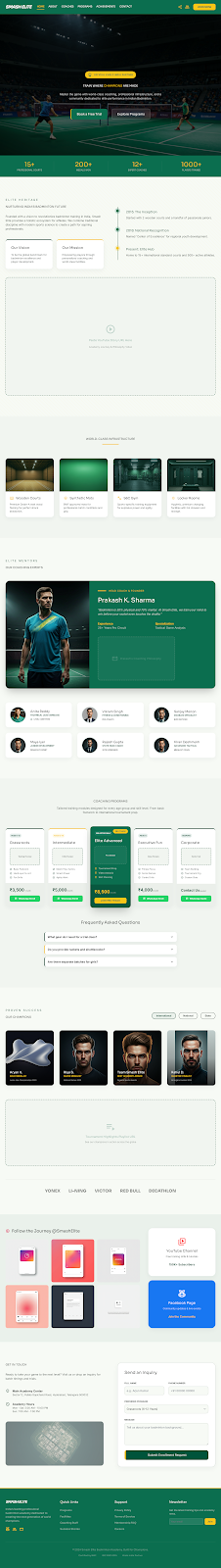 Badminton Academy — Premium